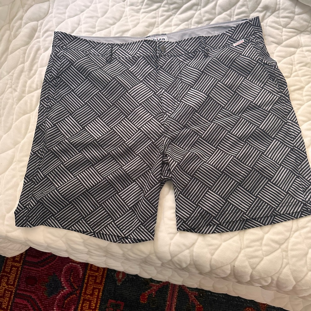 Men's Black and White Patterned Bathing Suit Ibiza Ocean Club